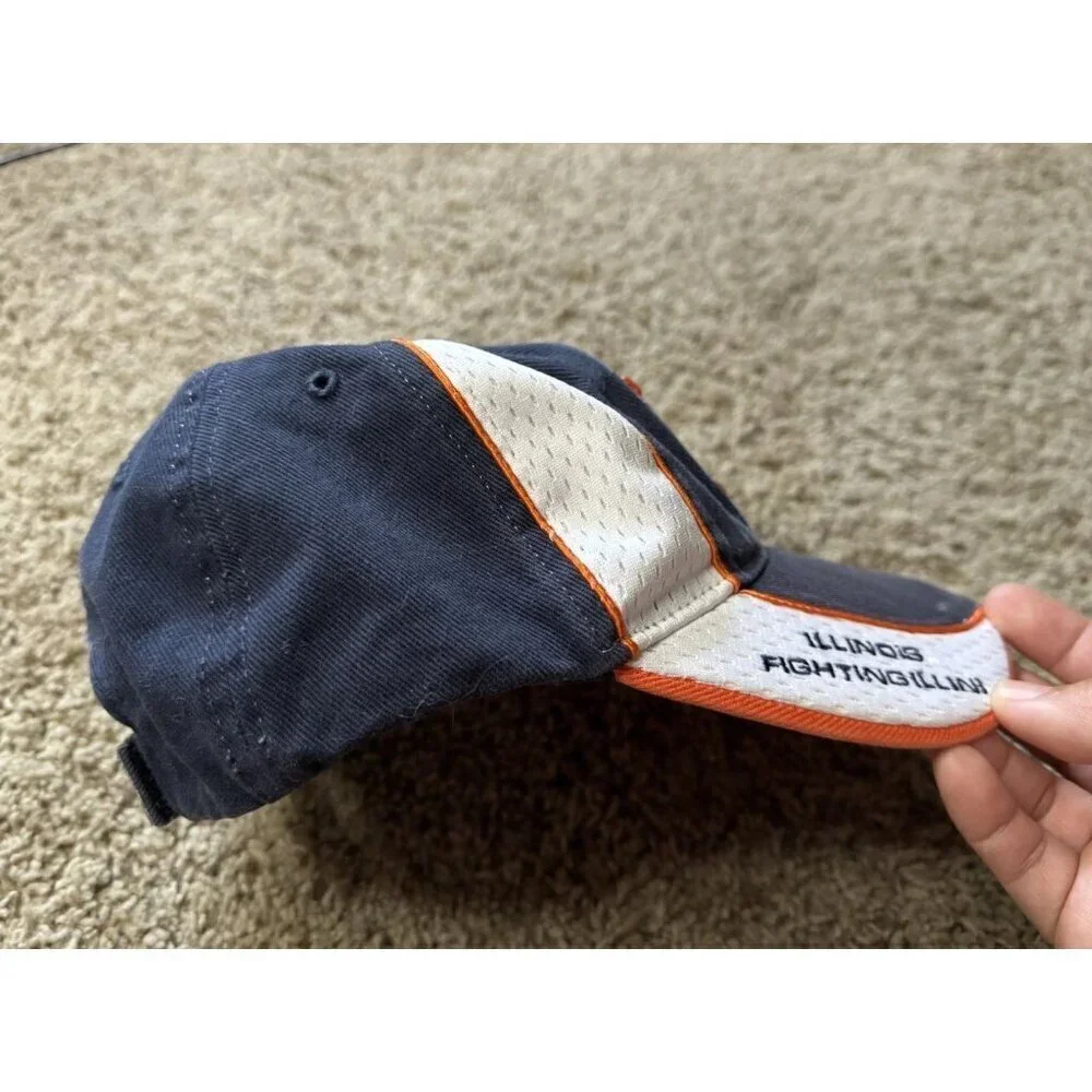 University Of Illinois Fighting Illini Cap Hat Navy White Orange Youth
